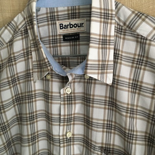 Barbour shirt like new, cotton, size L, tartan pattern