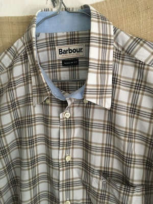 Barbour shirt like new, cotton, size L, tartan pattern