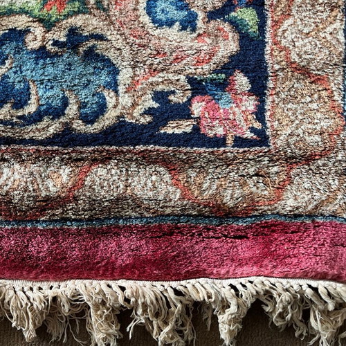 Kerman carpet used, 5.60 x 4.14 m, wool and silk