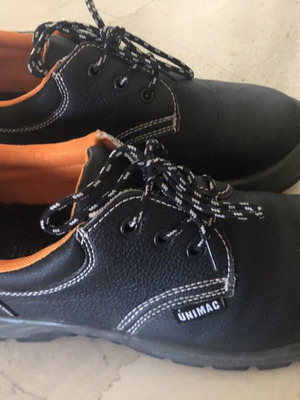 Unimac S3 men's safety work shoes used, black-orange, size 46