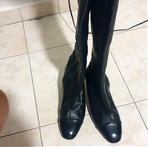 zara overknee boots black (39)