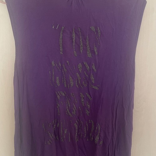 Spray sleeveless women's blouse purple size L used with imperfections
