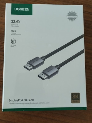 Ugreen καλώδιο DisplayPort 8K 1μ, μαύρο