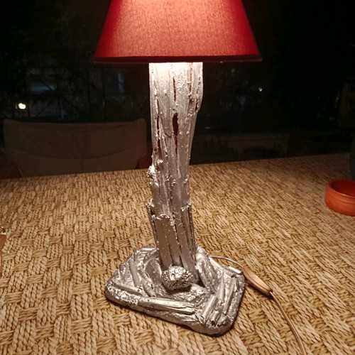 Handmade table lamp with driftwood and wild wood new
