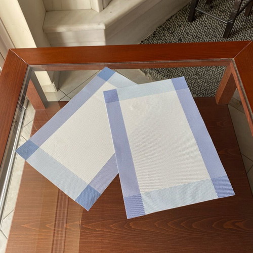 Modern quality placemats with mesh plastic texture 45x30 cm