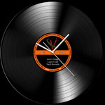 Time-machine vinyl record clock new, wall-mounted, analog