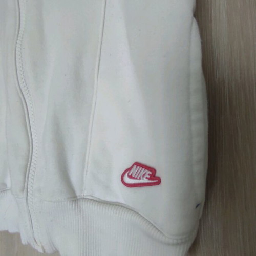 Nike Kids White Jacket Like New With Blue And Fuchsia Details