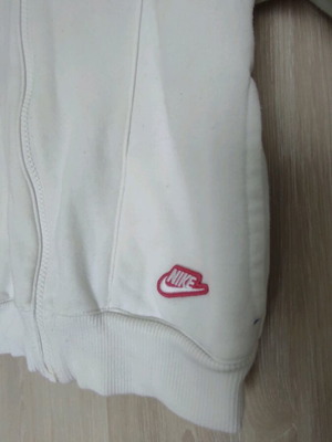 Nike Kids White Jacket Like New With Blue And Fuchsia Details