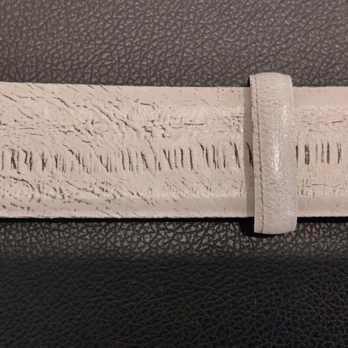 Men's leather belt used, beige, size 120