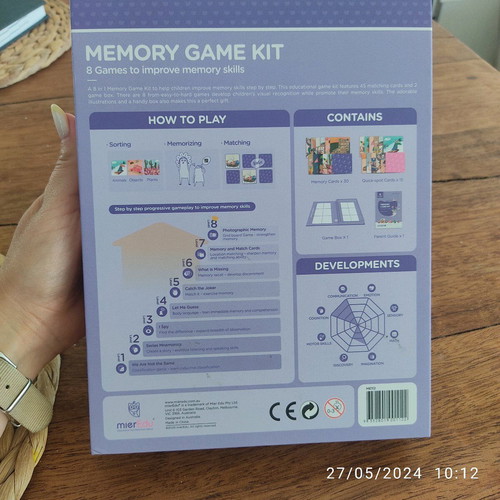 Mieredu Memory Game Kit like new with 45 cards