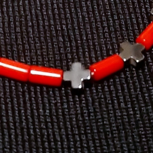 Rosemary bracelet with natural coral, hematite and 925 silver, handmade