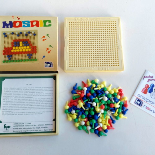 Mosaic vintage 80s travel board game Doureios