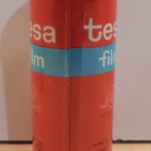 Tesa Film old promotional tin tape box used