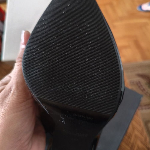 Xaris Kazakos black patent leather pumps, size 40, made in Italy