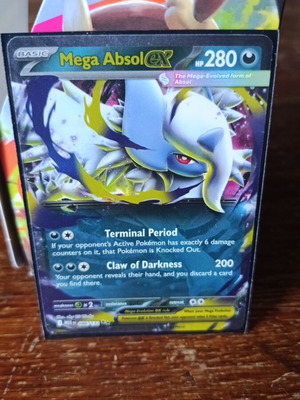 Mega Absol ex Pokémon card like new, 086/132 Mega Evolution