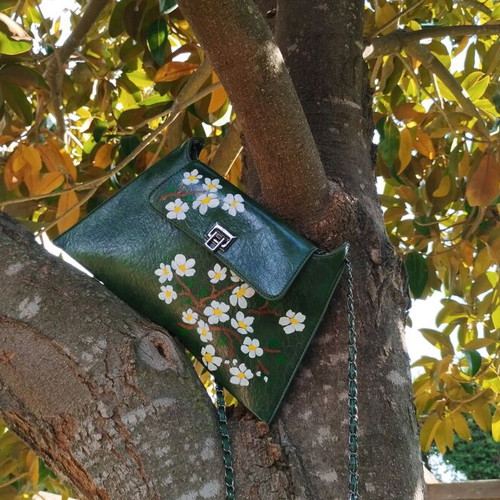Shoulder bag hand-painted, new, unique piece