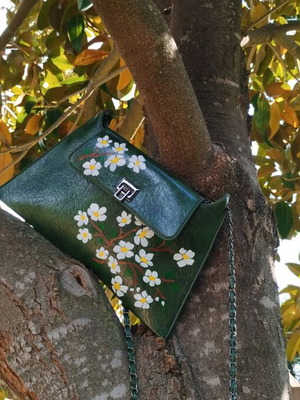 Shoulder bag hand-painted, new, unique piece