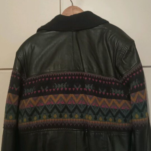 Men's leather napa jacket Italian like new, black, size L