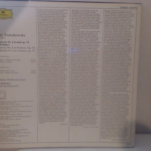 Tchaikovsky Symphonie Nr.6 Pathetique LP used, classical music