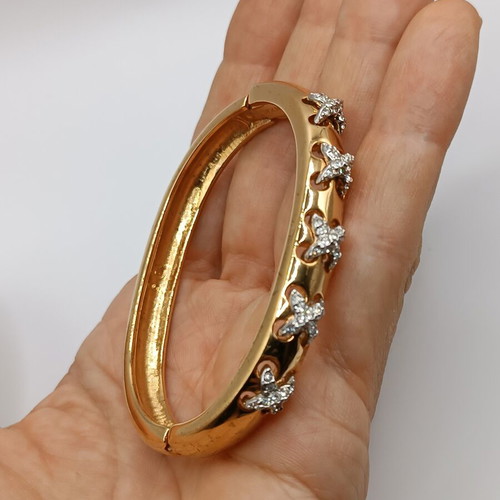 Swarovski vintage gold bracelet with crystals used