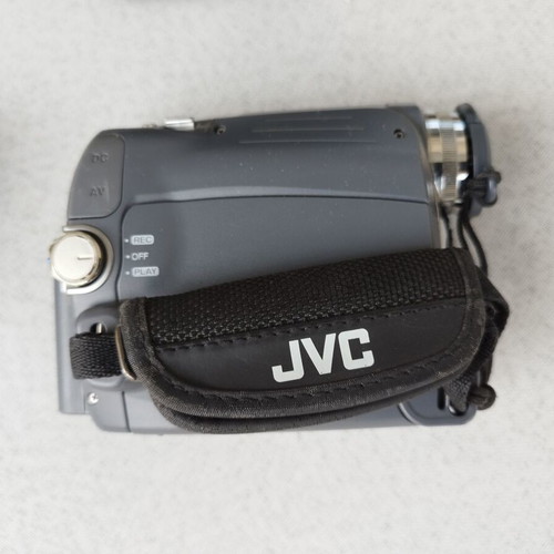 JVC GR-D725E digital video camera used with charger and case