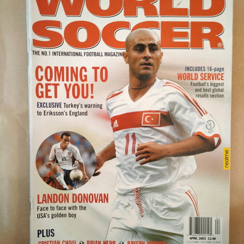 World Soccer April 2003 magazine like new English edition