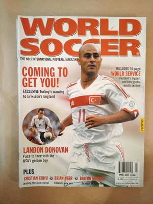 World Soccer April 2003 magazine like new English edition