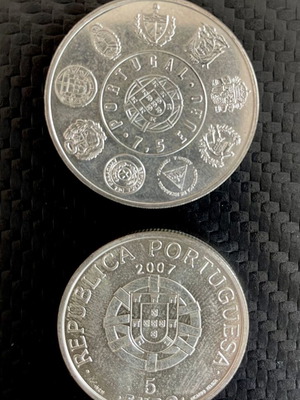 Silver coins new, 7½ Euros Natural beauties and 5 Euros World Heritage