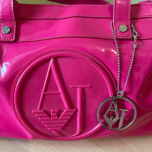 ArmaniJeans barrel-shaped handbag fuchsia like new