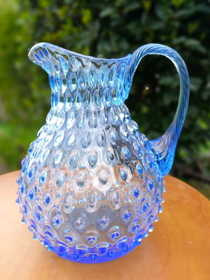 Kvetna Handcrafted Jug Crystal Titanium Glass New Light Blue