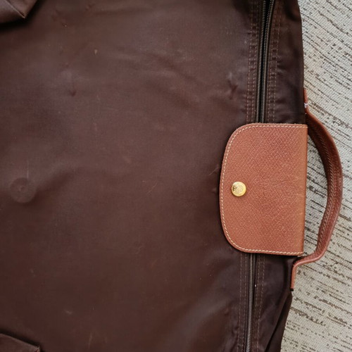 Longchamp document and laptop clutch like new, dark brown