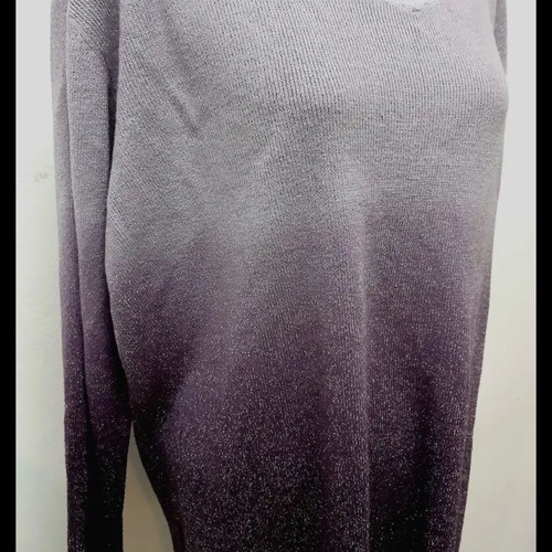 Vintage Oversize Pullover used, purple melange, 70s/80s maxi fit