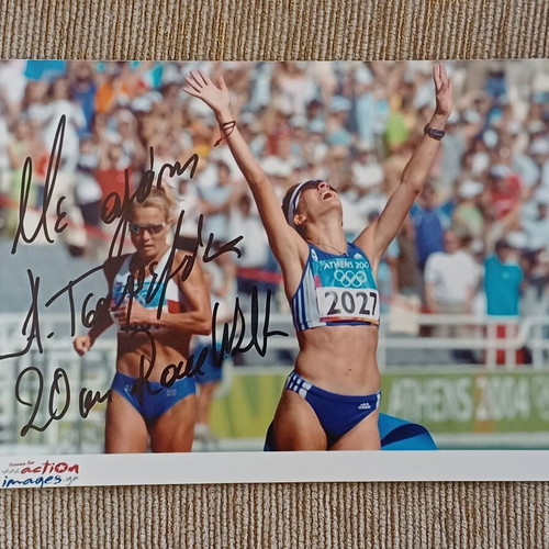 Athanasia Tsoumeleka Autograph from Athens 2004 Olympic Games new