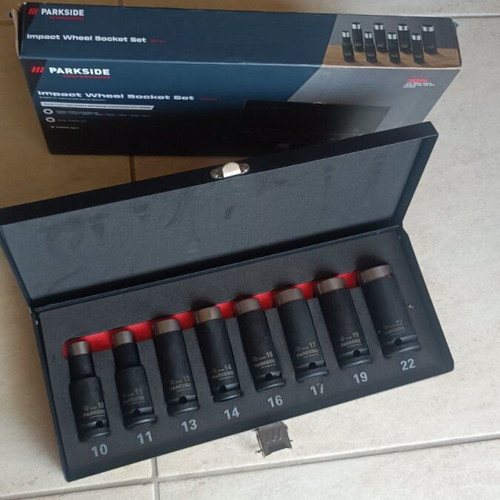 PARKSIDE Performance Impact Socket Set 1/2 inch, 8 pieces, new