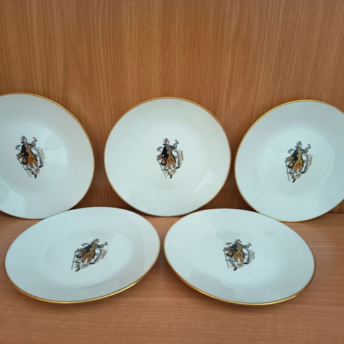 Rosenthal Germany vintage porcelain dessert plates set of 5 like new