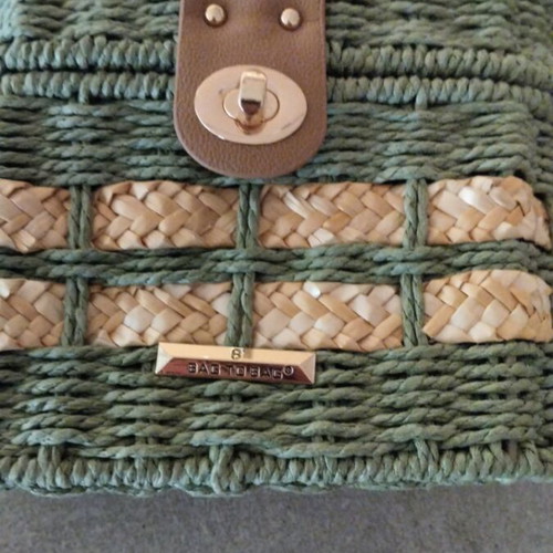 Straw bag Bag to Bag new, beige and green