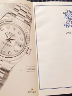 The Leading Hotels of the World 2003 βιβλίο μεταχειρισμένο με χορηγό Rolex