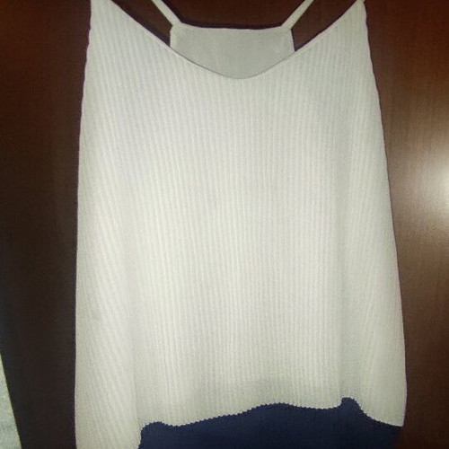 White blouse with blue Large like new