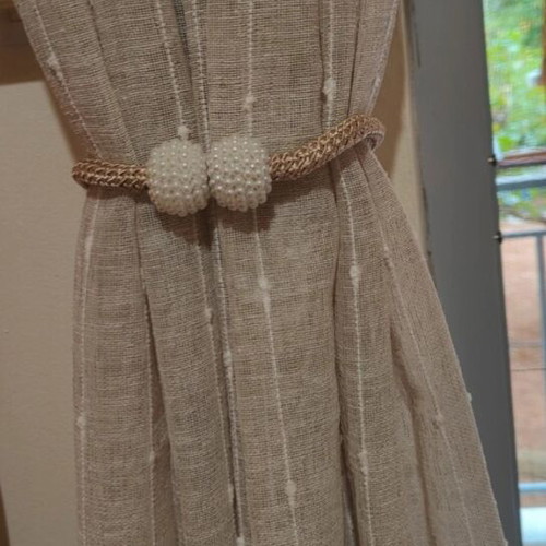 Curtain Tiebacks Luxury pink gold with pearls like new