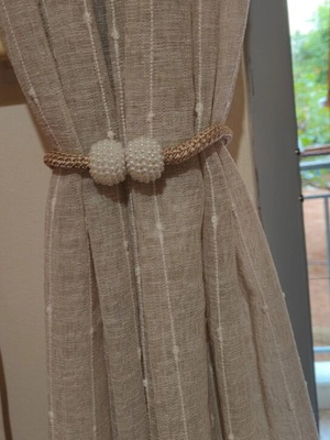Curtain Tiebacks Luxury pink gold with pearls like new