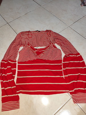 Bolero set with sleeveless red blouse like new, size small
