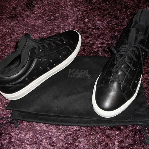 Karl Lagerfeld Kupsole Eclipse Stud Lace Sneakers black new size 46