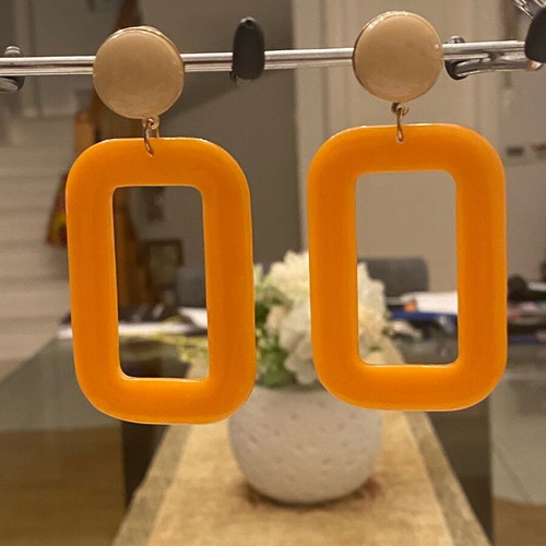 Two pairs of Mango hanging horn earrings new