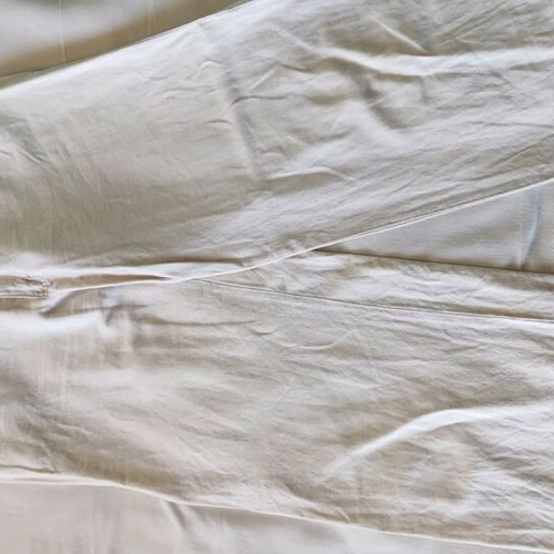 White pants size 44, like new, linen/cotton