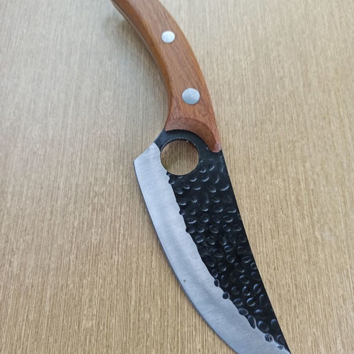 Kitchen Knife with Asian Design New, wooden handle