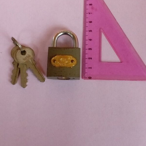 Vintage security padlock like new, gray metal