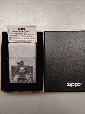 Zippo lighter 2002 Native American Thunderbird, like new