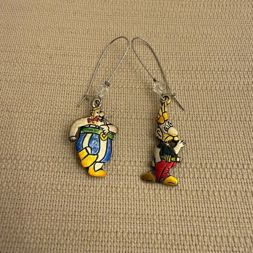 Astetix&Ovelix earrings lightly worn, blue and silver
