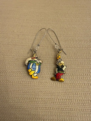 Astetix&Ovelix earrings lightly worn, blue and silver
