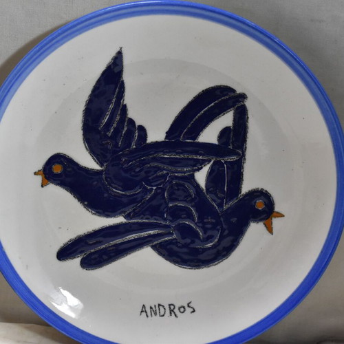 Andros Melita hanging plate used, 23.5 cm diameter